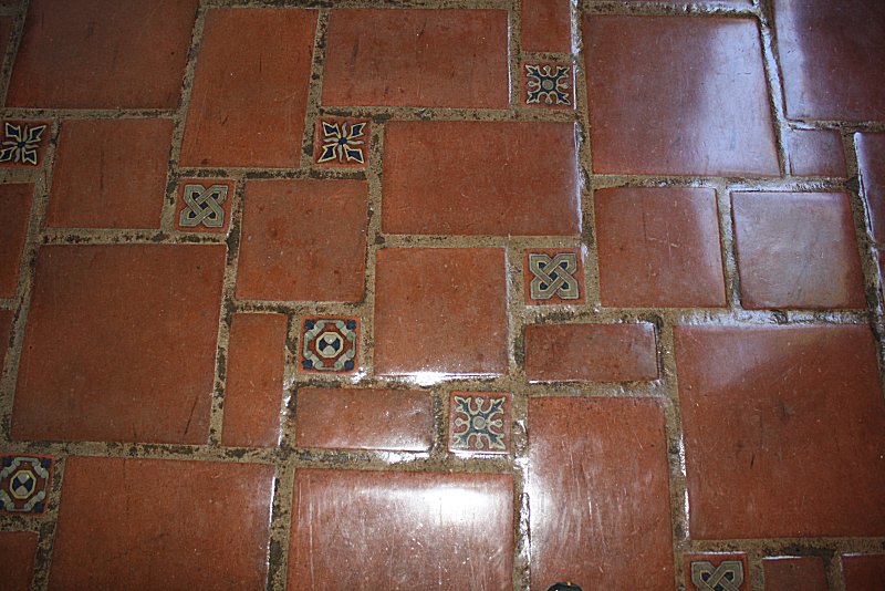 Decorative Tiles As Inserts In Terracotta Clay Pavers Mexican