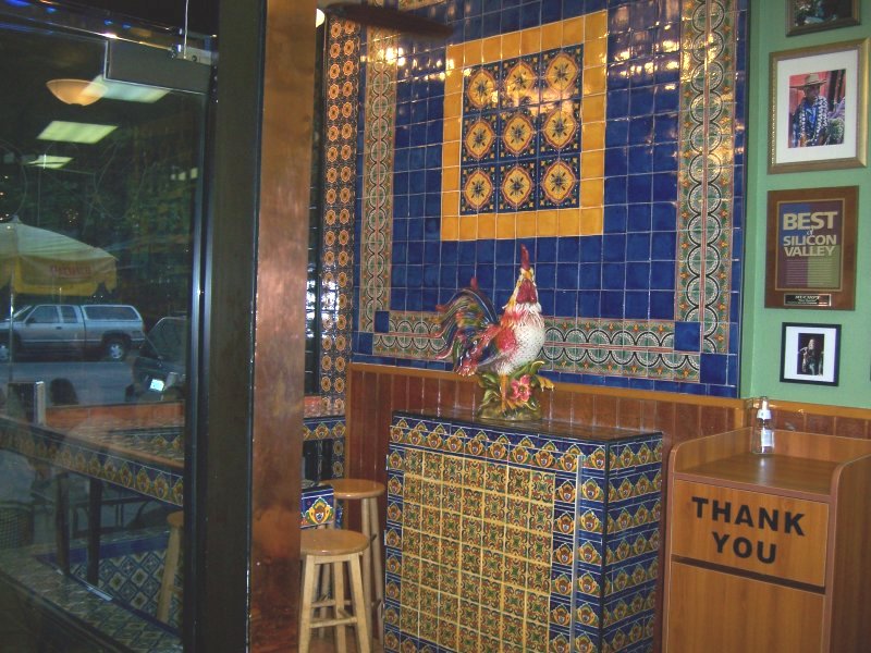 Mexican Tile By The Wating Area In A Restaurant Mexican Home