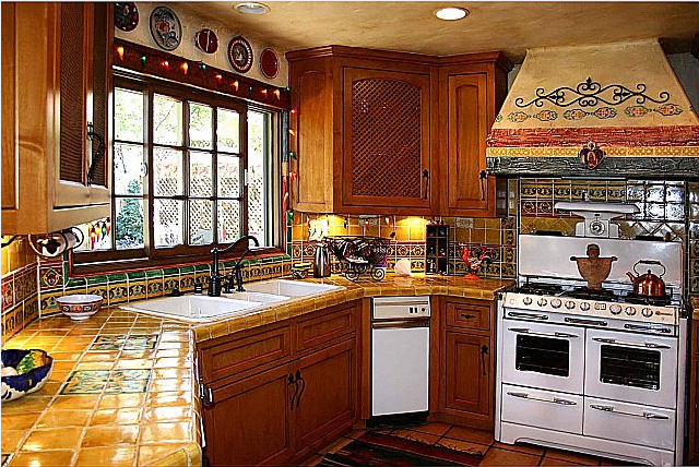 Mexican Tile Around The Kitchen Mexican Home Decor Gallery Mission 