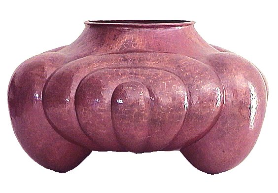 Arts & Crafts Horseshoe Copper Vase