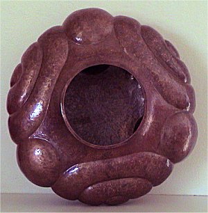 Arts & Crafts Horseshoe Copper Vase Details