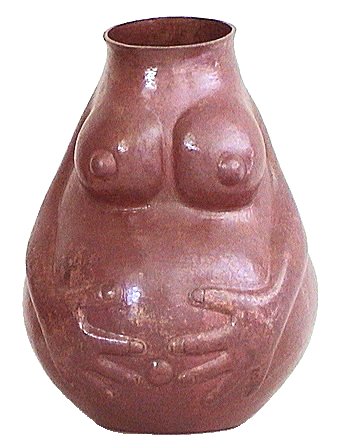 Big Pregnant Woman Copper Nude