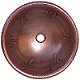 Hammered Round Palms Bathroom Copper Sink