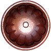 Hammered Round Shell Bathroom Copper Sink