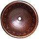 Hammered Round Flowers Bathroom Copper Sink