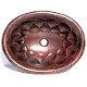 Hammered Oval Drops Bathroom Copper Sink