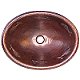 Hammered Oval Fish Bathroom Copper Sink