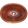 Terra Undermount Hammered Oval Bathroom Copper Sink