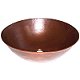 Terra Hammered Round Bathroom Copper Vessel