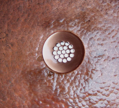 Polished Copper Flat Bathroom Sink Drain MT740-ACP Details