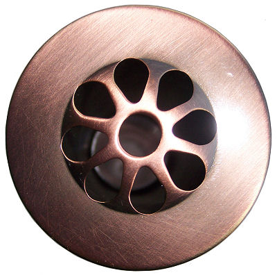 Polished Copper Bathroom Sink Drain MT749 ACP Close-Up