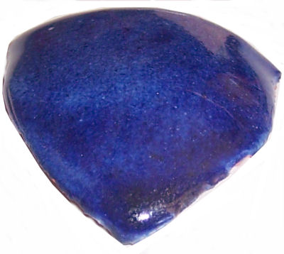 Cobalt Blue Clay Talavera Quarter Round Beak Close-Up