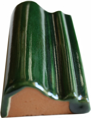 Alhambra Green Chair Rail Molding Close-Up