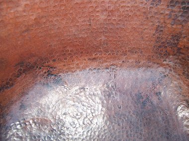 Small Hammered Copper Bath Tub Details
