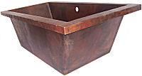 Rectangular Hammered Copper Bath Tub
