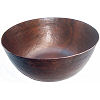 Big Weathered Hammered Copper Bowl