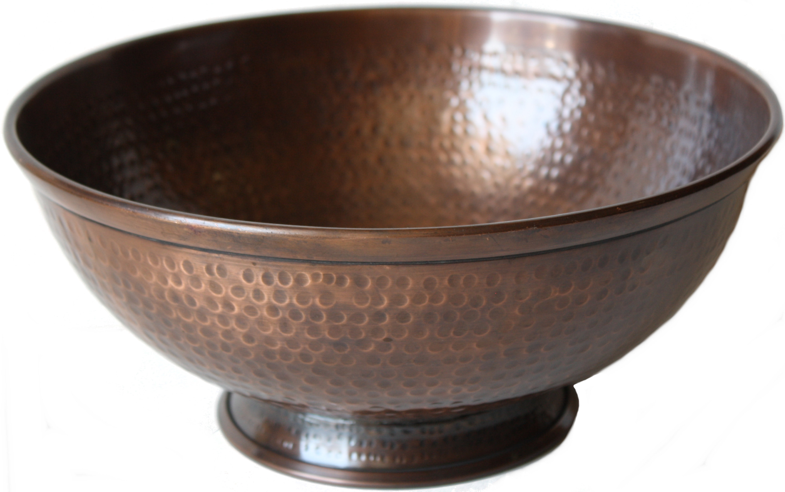 Dark Hammered Copper Bowl