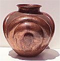 Folk Art Horseshoe Copper Vase