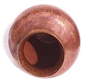 Hammered Copper Vase Details