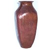Small Hammered Squared Copper Vase