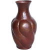 Twisted Pronged Hammered Copper Vase
