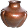 Hammered Pronged Round Copper Vase