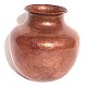 Folk Art Hammered Round Copper Vase