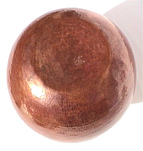Folk Art Hammered Round Copper Vase Details