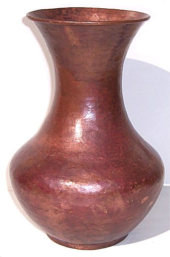 Arts & Crafts Hammered Copper Flower Vase
