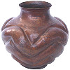 Hammered Waved Copper Vase