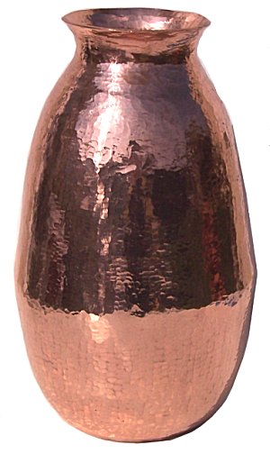 Arts & Crafts Tall Polished Hammered Copper Vase
