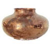 Folk Art Polished Flat Copper Vase