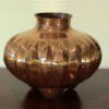Arts & Crafts Three-Leg Polished Copper Vase