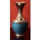 Folk Art Turquoise/Polished Copper Vase