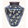 Folk Art Hexagonal Alcatraz Copper Vase