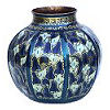 Folk Art Octagonal Alcatraz Copper Vase