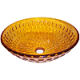 Above Counter Glass Vessel Basin - Amber