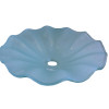 Above Counter Glass Vessel Basin - Scalloped Frosted