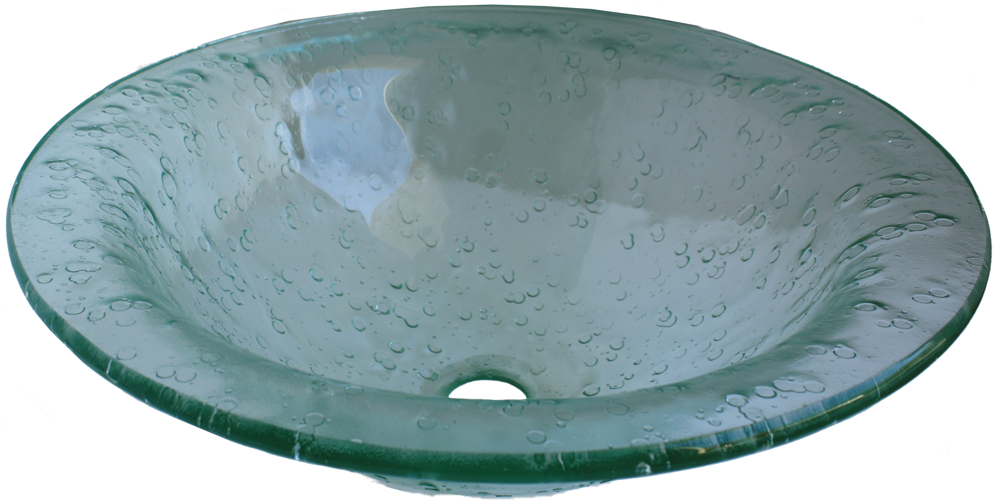 Above Counter Glass Vessel Basin - Water Drops