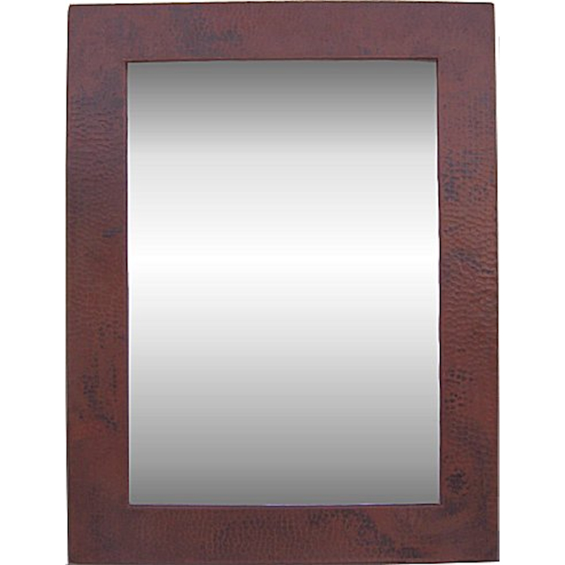 Big Hammered Copper Mirror