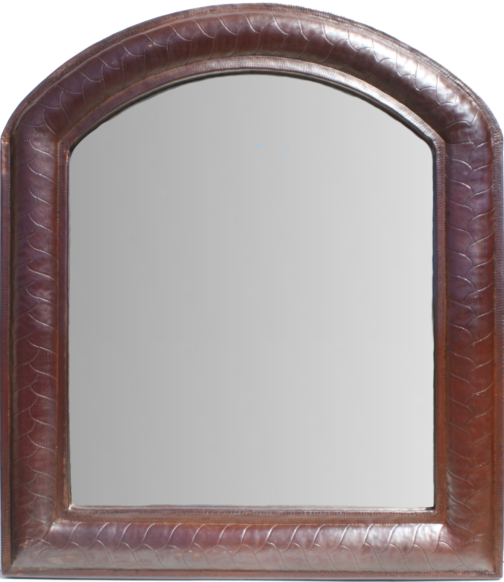 Imperial II Hammered Arched Copper Mirror