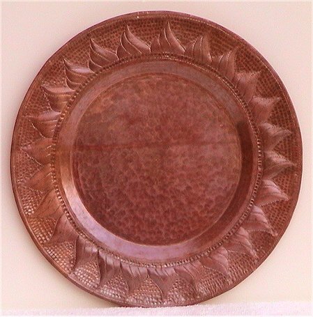 Sun Hammered Copper Plate