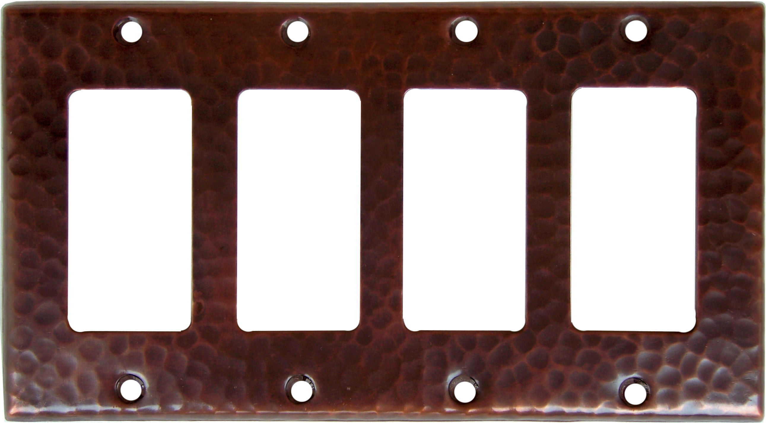 Quadruple Decora Hammered Copper Plate