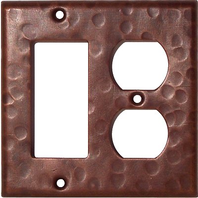 Decora-Duplex Hammered Copper Switch Plate