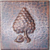 Grapes Hammered Copper Tile