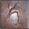 Sword Fish Hammered Copper Tile