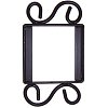 Wrought Iron House Number Frame Bouquet-Blue 1