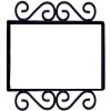 Wrought Iron House Number Frame Mission 2-Tiles