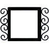 Wrought Iron House Number Frame Villa 2-Tiles