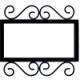 Wrought Iron House Number Frame Villa 4